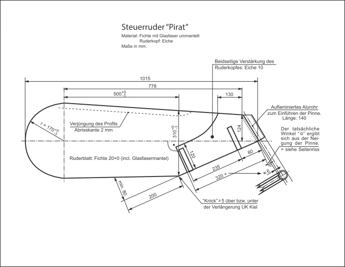 Bauplan-Pirat-SUI 534-Steuerruder